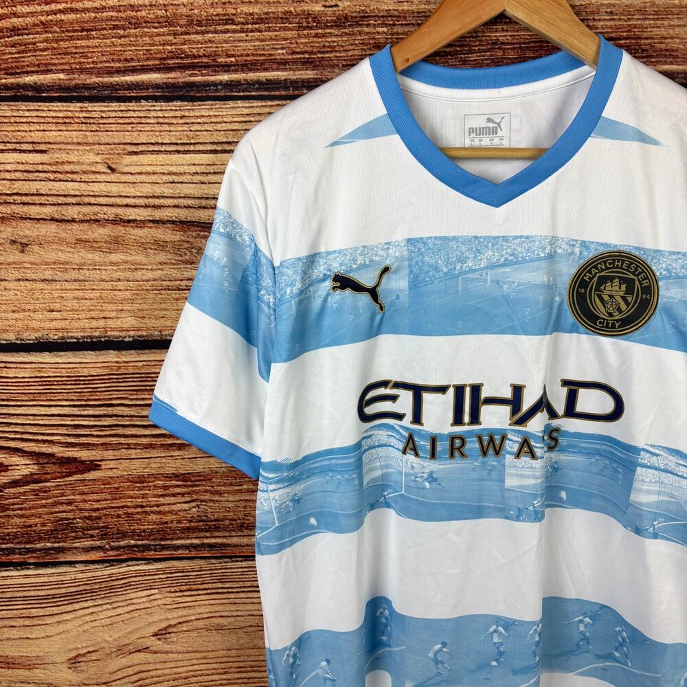 Puma Manchester City #15 Striped Soccer Jersey - Picture 9 of 9
